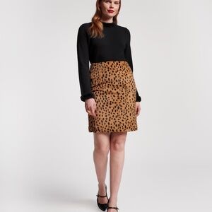 Blaine Skirt - Cheetah Faux Fur